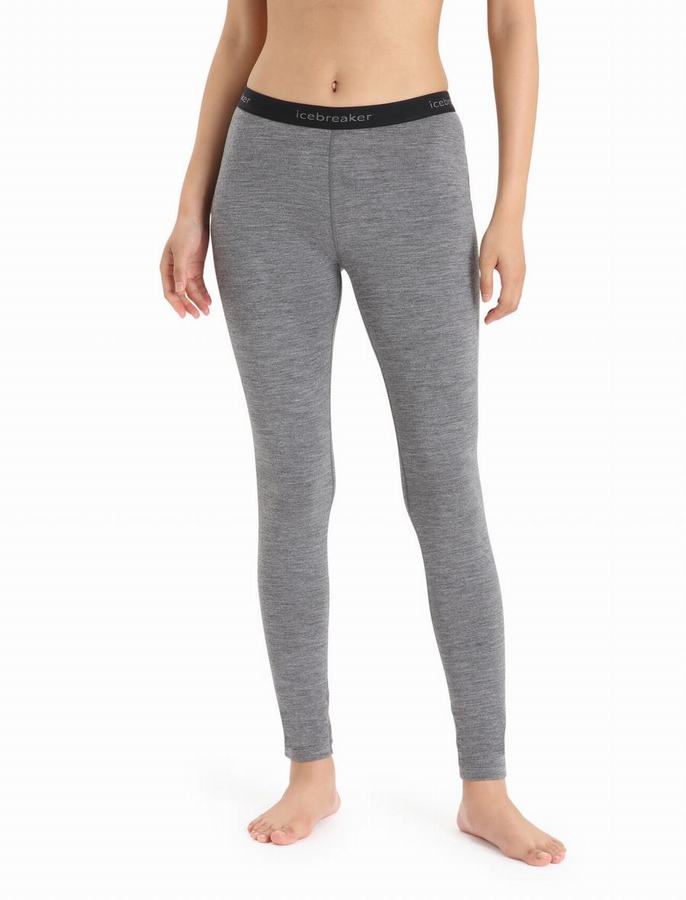 Leggins Icebreaker Merino 200 Oasis Termica Mujer Grises | OLQ6794FL