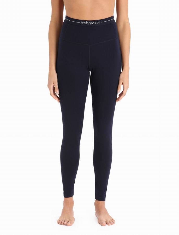 Leggins Icebreaker Merino 260 Tech High Rise Termica Mujer Azul Marino | NLT9536LL