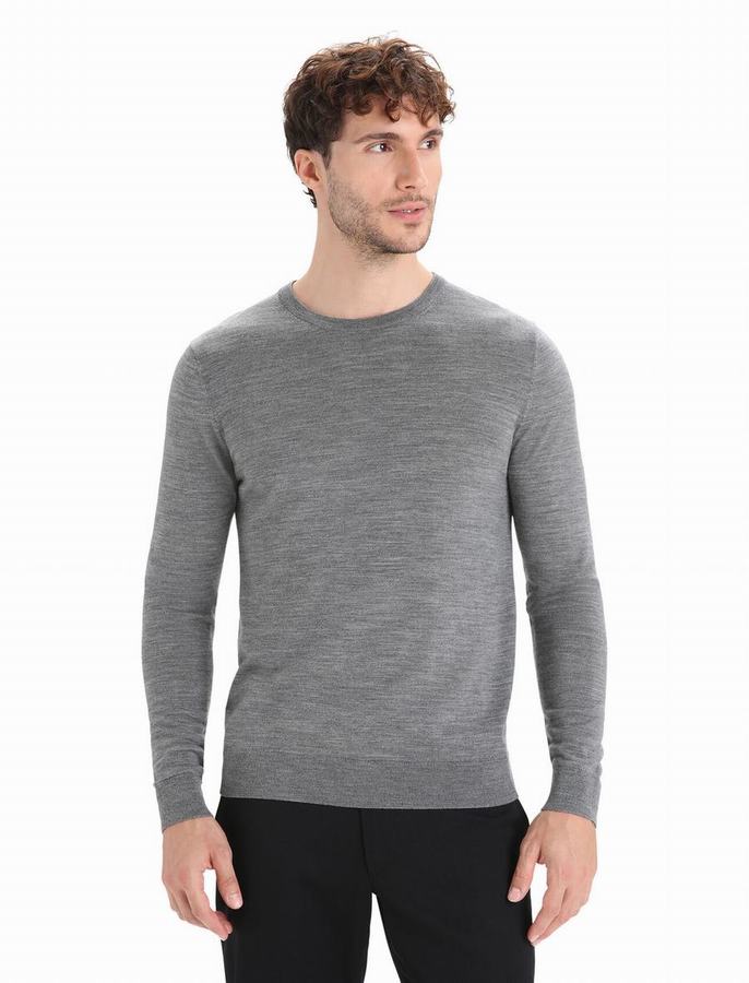 Prendas de Punto Icebreaker Merino Wilcox Long Sleeve Hombre Grises | TVL4562EI