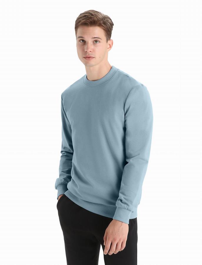 Sudaderas Icebreaker Merino Central II Long Sleeve Hombre Azules | RNK2428MO