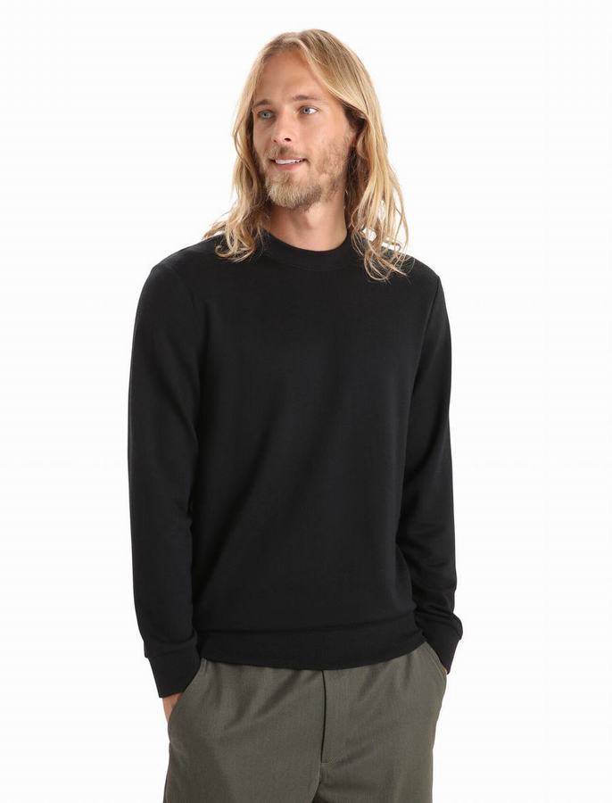 Sudaderas Icebreaker Merino Shifter Long Sleeve Hombre Negros | FNU7134EM