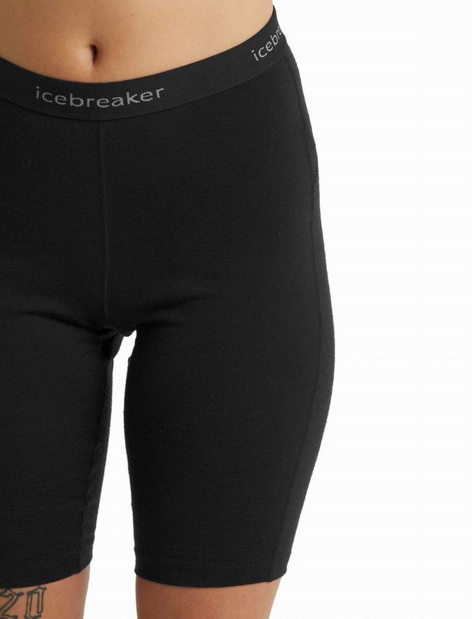 Bermudas Icebreaker Merino 200 Oasis Termica Mujer Negros | KUC150RM