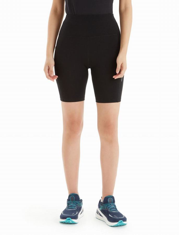 Bermudas Icebreaker Merino Fastray High Rise Mujer Negros | PJJ2525FE