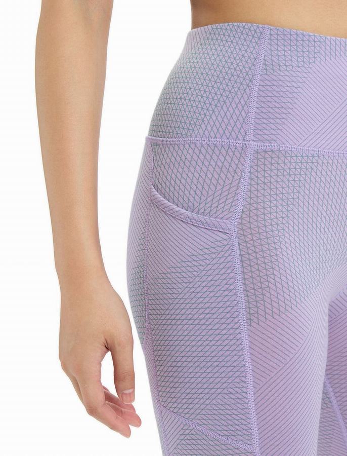 Bermudas Icebreaker Merino Fastray High Rise Gridlines Mujer Morados Claro | TUB191PB