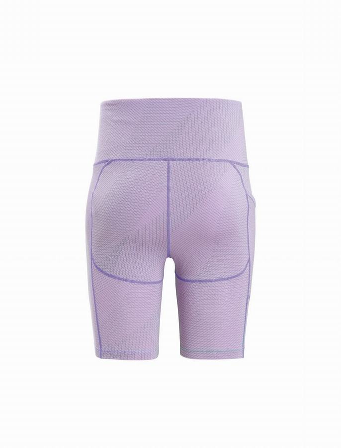 Bermudas Icebreaker Merino Fastray High Rise Gridlines Mujer Morados Claro | TUB191PB