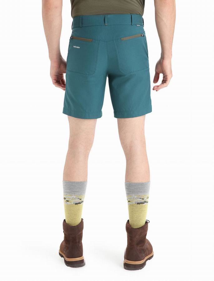 Bermudas Icebreaker Merino Hike Hombre Verdes Azules | YOY5823RC