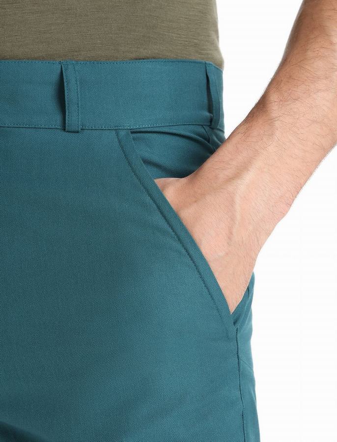 Bermudas Icebreaker Merino Hike Hombre Verdes Azules | YOY5823RC