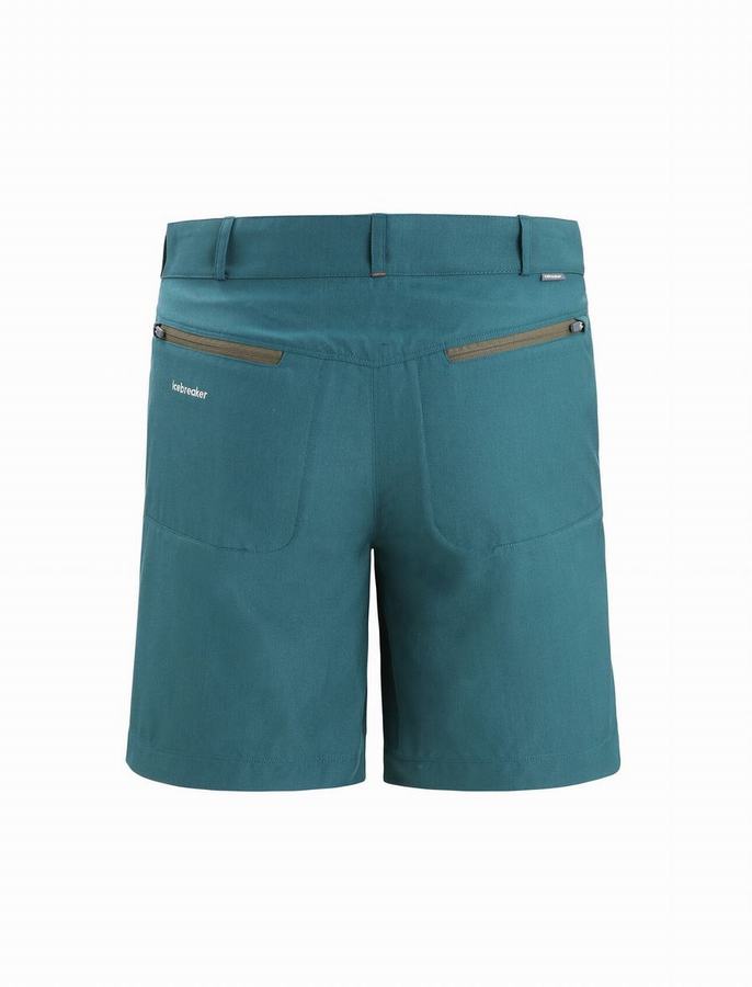 Bermudas Icebreaker Merino Hike Hombre Verdes Azules | YOY5823RC