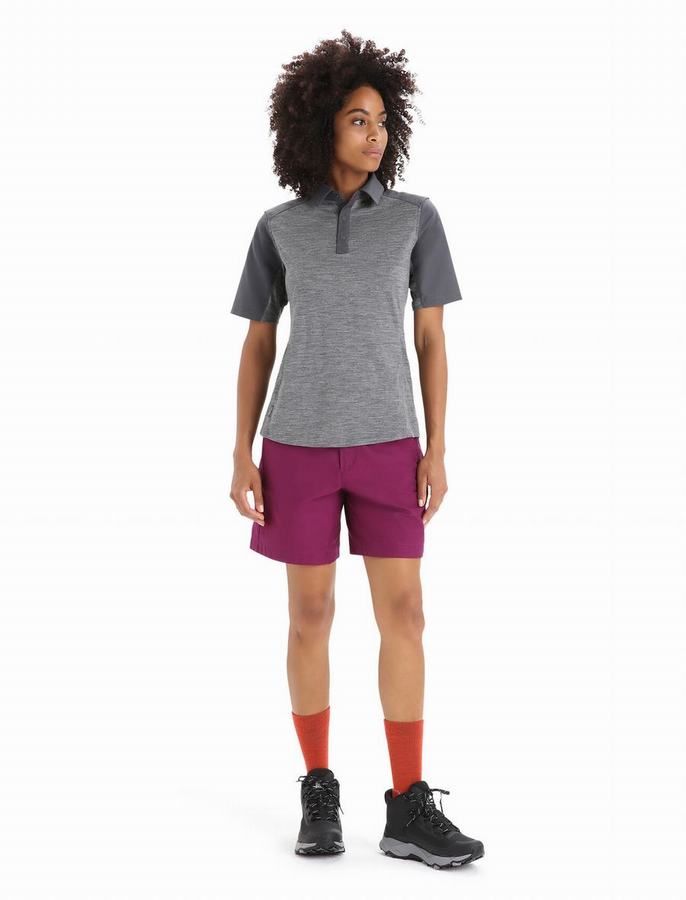 Bermudas Icebreaker Merino Hike Mujer Morados Oscuro | NMK7688YY