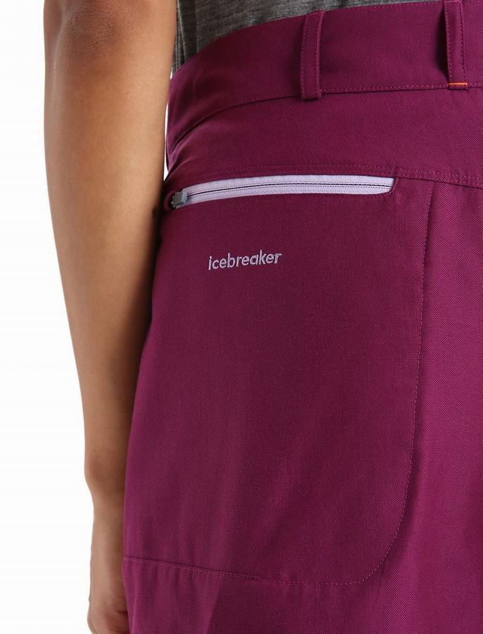 Bermudas Icebreaker Merino Hike Mujer Morados Oscuro | NMK7688YY