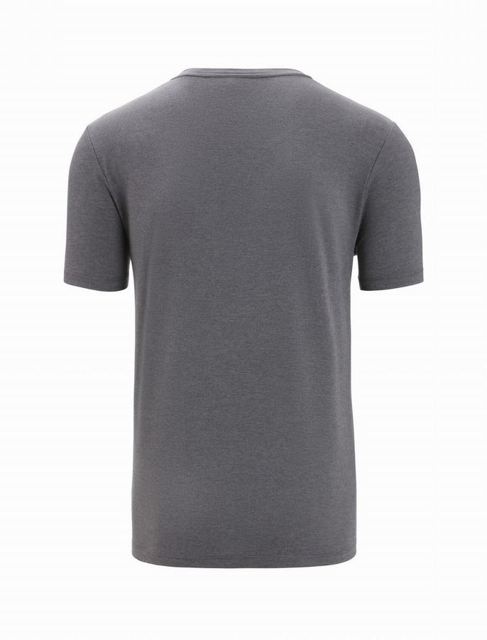 Camiseta Icebreaker Merino Central Classic Corta Sleeve Hombre Grises | UVO1697WA