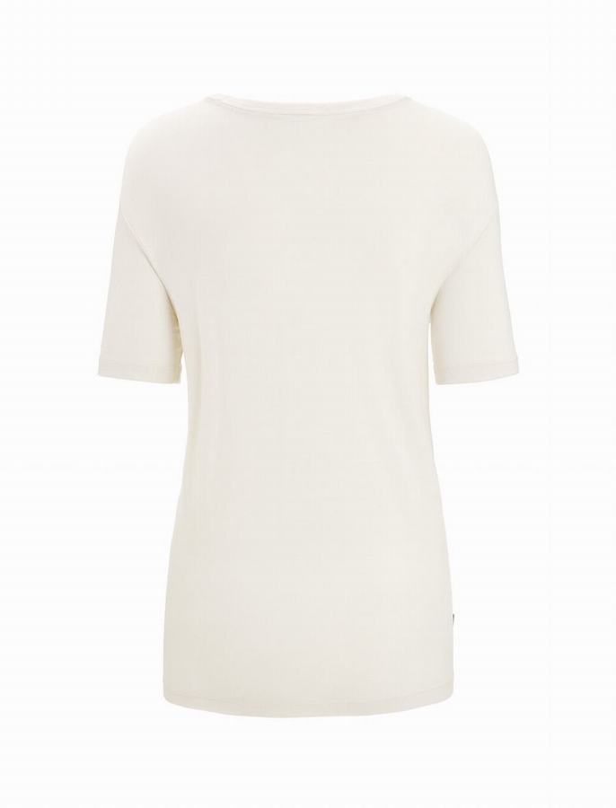 Camiseta Icebreaker Merino Granary Corta Sleeve Mujer Creme | ATG10096SN