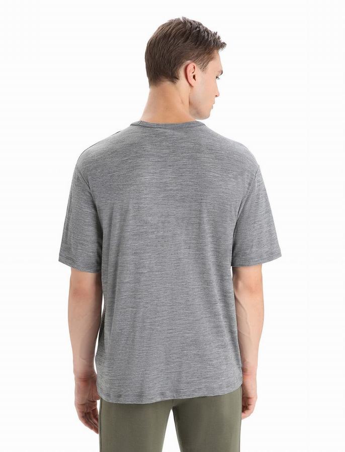 Camiseta Icebreaker Merino Granary Corta Sleeve Pocket Hombre Grises | LLC1423WN