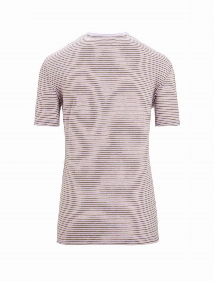 Camiseta Icebreaker Merino Linen Corta Sleeve Stripe Mujer Multicolor | HGM3266HO