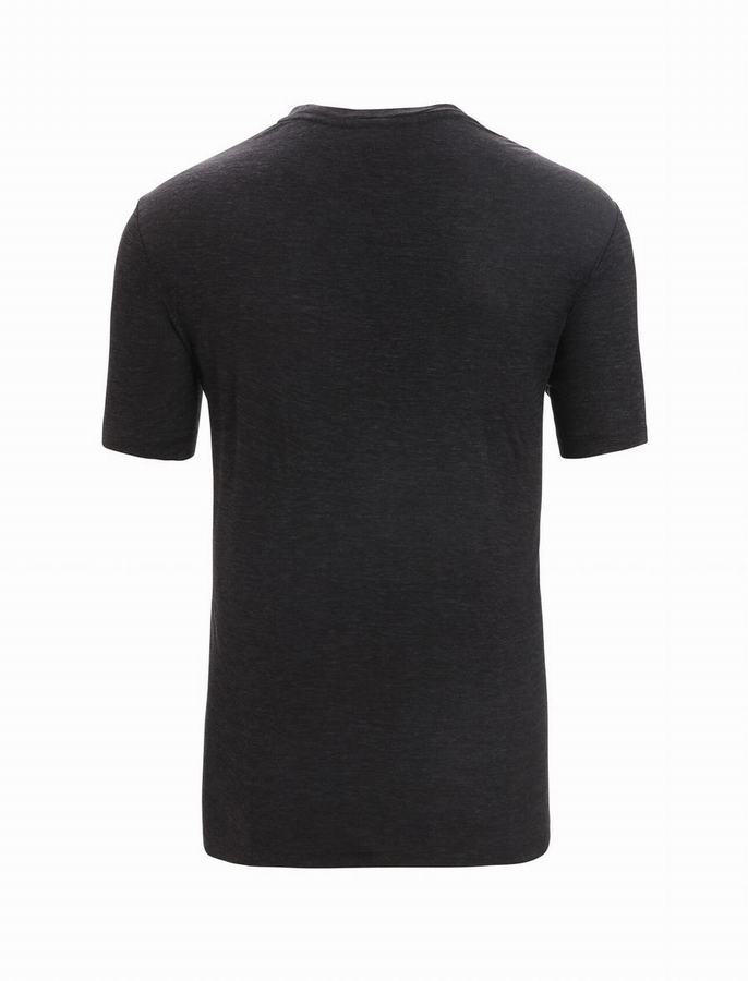 Camiseta Icebreaker Merino Linen Corta Sleeve Hombre Negros | VAA5296YZ