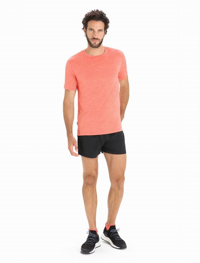 Camiseta Icebreaker Merino Sphere II Corta Sleeve Hombre Naranjas | CTU434FW