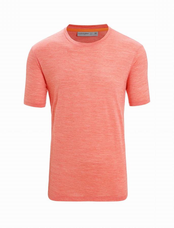 Camiseta Icebreaker Merino Sphere II Corta Sleeve Hombre Naranjas | CTU434FW