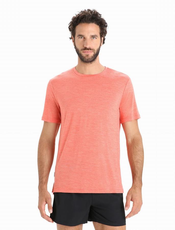 Camiseta Icebreaker Merino Sphere II Corta Sleeve Hombre Naranjas | CTU434FW