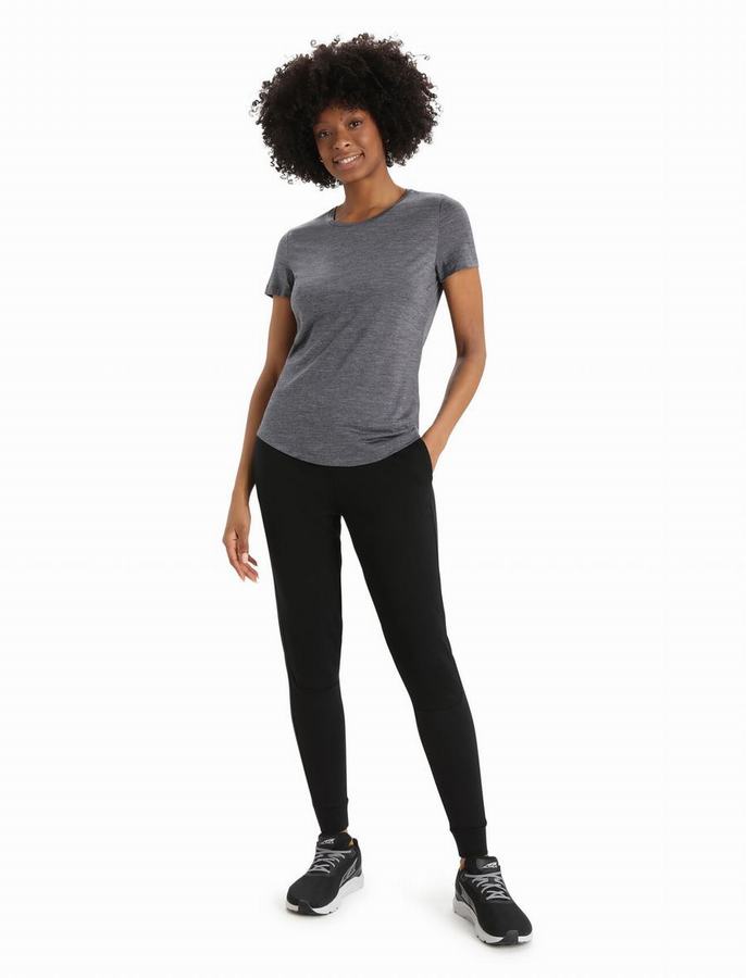 Camiseta Icebreaker Merino Sphere II Corta Sleeve Mujer Grises | DCY3832JB