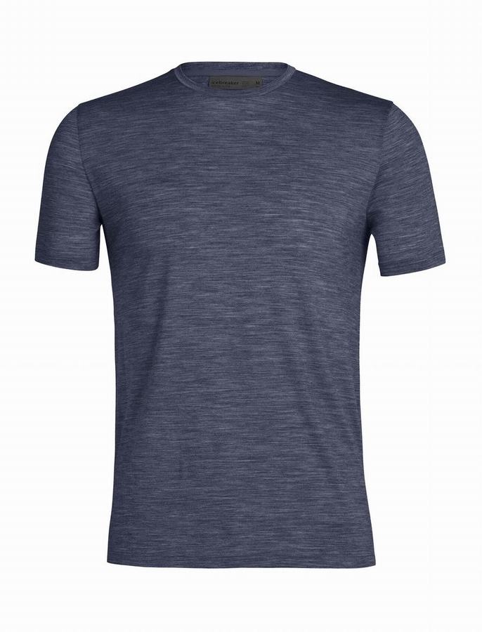 Camiseta Icebreaker Merino Sphere II Corta Sleeve Hombre Azul Marino | EAD9764WO