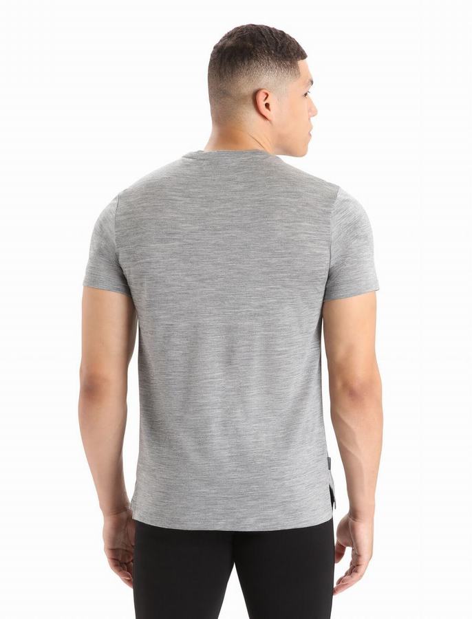 Camiseta Icebreaker Merino Sphere II Corta Sleeve Hombre Grises | IAT8720BT