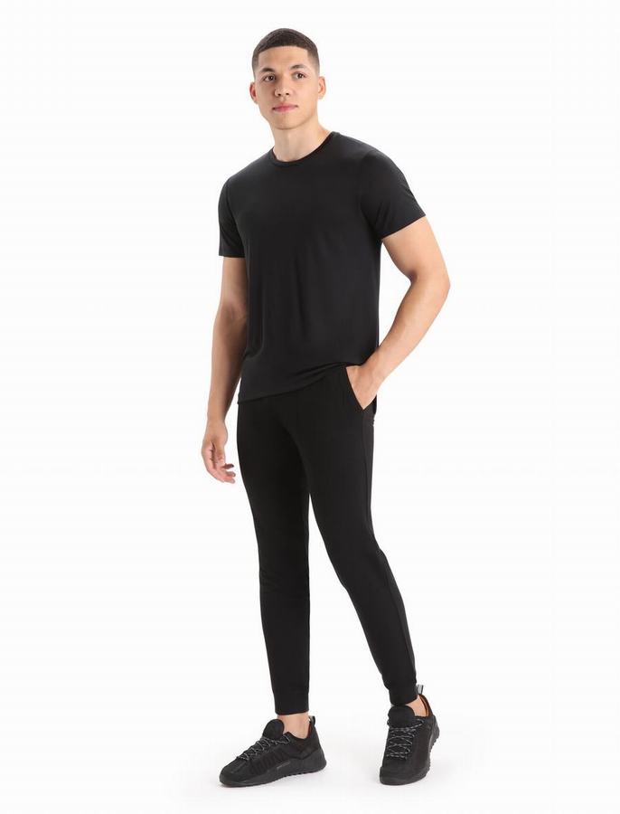 Camiseta Icebreaker Merino Sphere II Corta Sleeve Hombre Negros | JVW6792NW