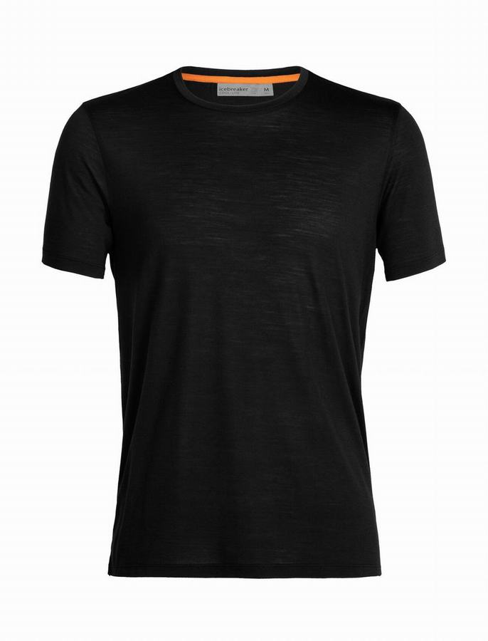 Camiseta Icebreaker Merino Sphere II Corta Sleeve Hombre Negros | JVW6792NW