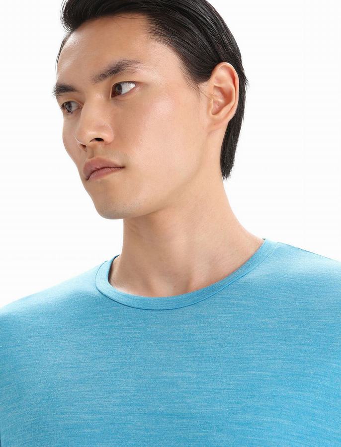 Camiseta Icebreaker Merino Sphere II Corta Sleeve Hombre Azules | MUO4100KE