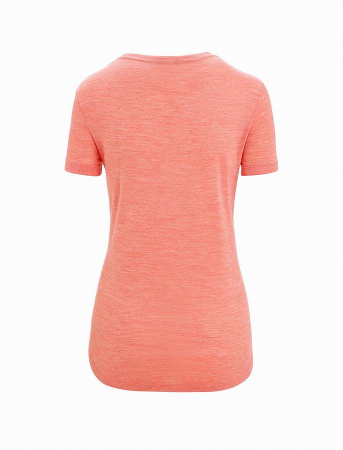 Camiseta Icebreaker Merino Sphere II Corta Sleeve Mujer Naranjas | YNQ9587QY