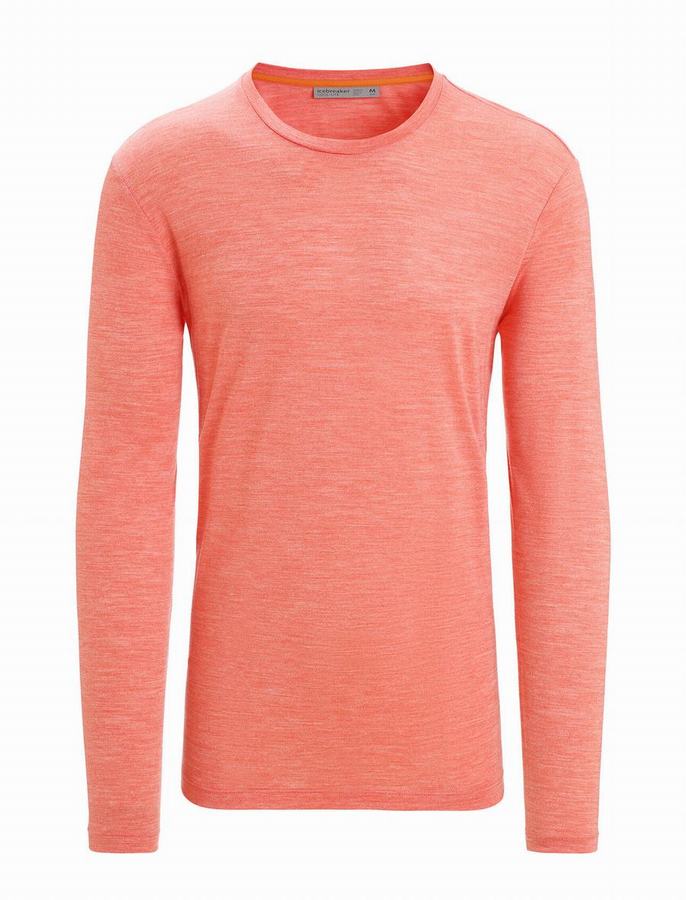 Camiseta Icebreaker Merino Sphere II Long Sleeve Hombre Naranjas | BWE6556QD