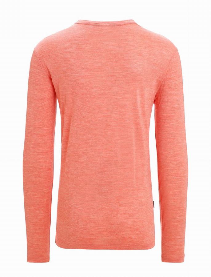 Camiseta Icebreaker Merino Sphere II Long Sleeve Hombre Naranjas | BWE6556QD