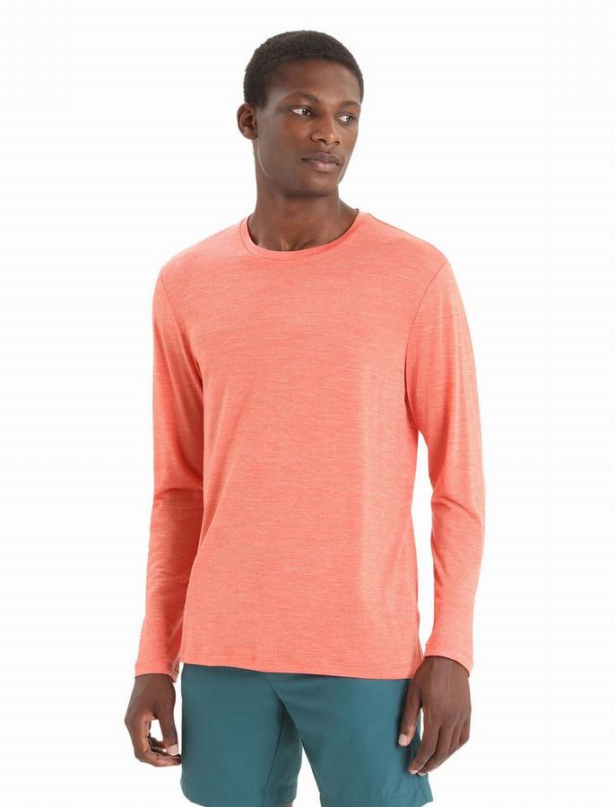 Camiseta Icebreaker Merino Sphere II Long Sleeve Hombre Naranjas | BWE6556QD