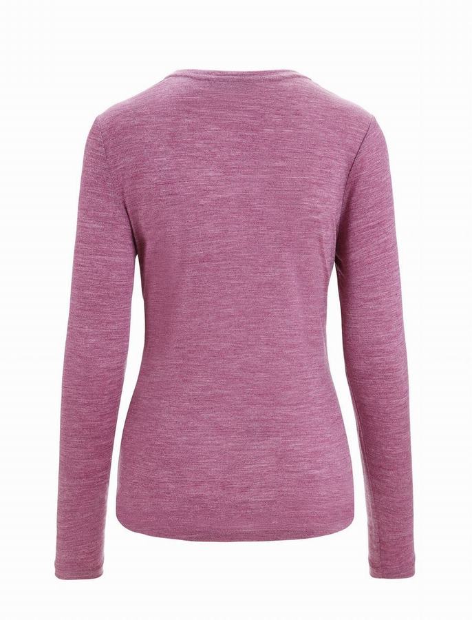 Camiseta Icebreaker Merino Sphere II Long Sleeve Mujer Morados | TXU2850BC