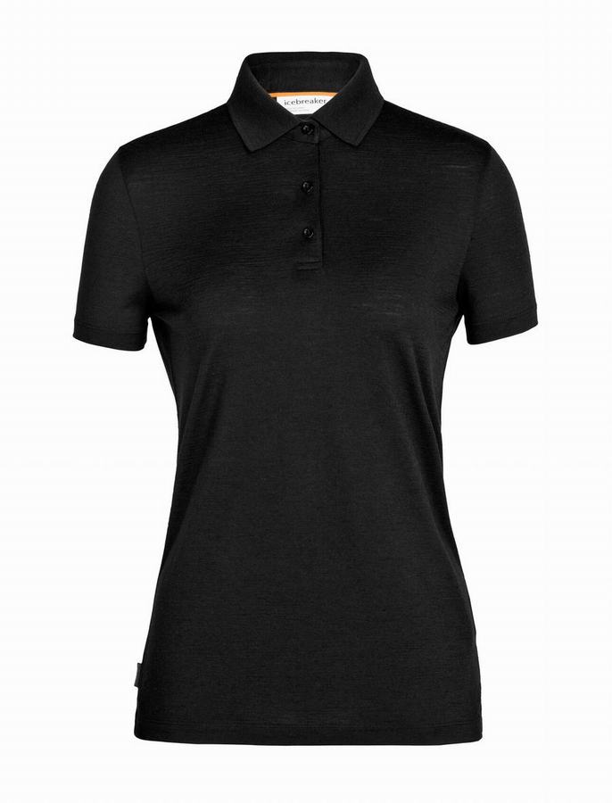 Camiseta Icebreaker Merino Tech Lite II Corta Sleeve Mujer Negros | DEQ3452RA