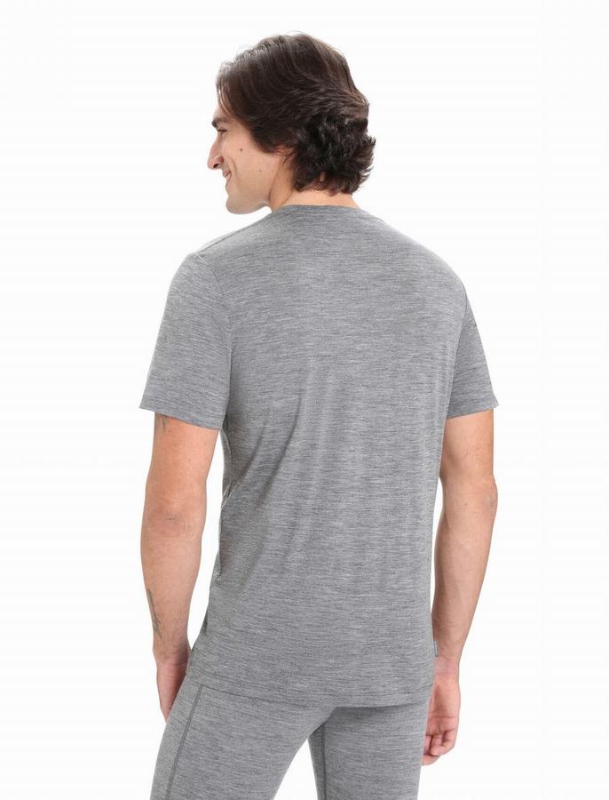 Camiseta Icebreaker Merino Tech Lite II Corta Sleeve Hombre Grises | JRG851BT