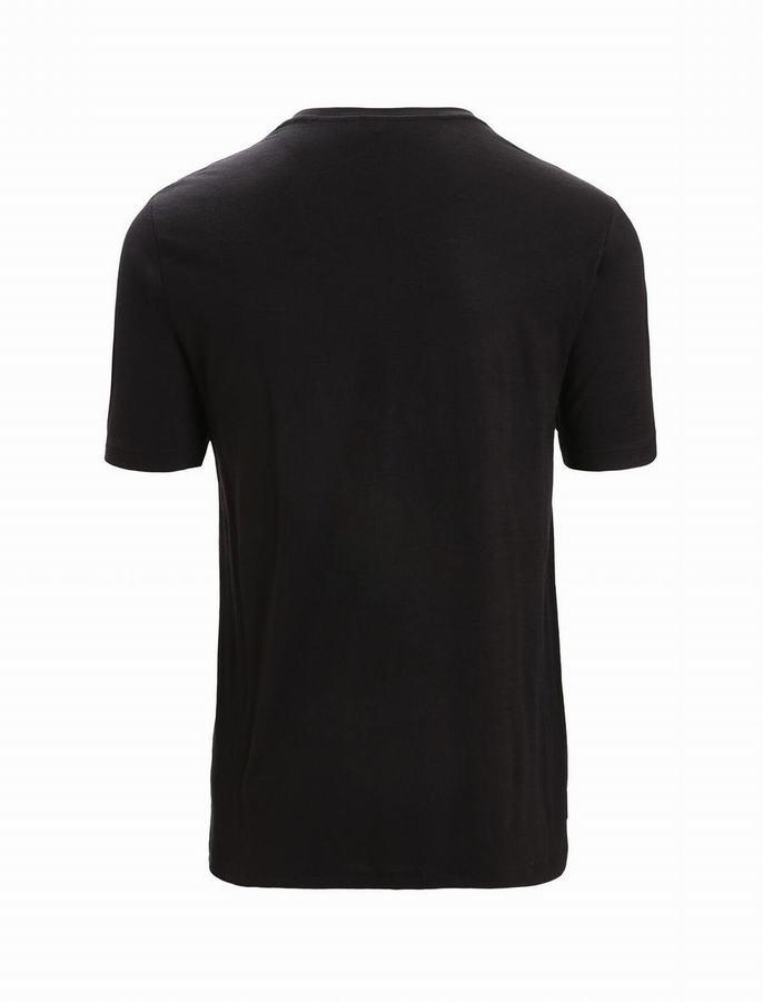 Camiseta Icebreaker Merino Tech Lite II Corta Sleeve Trail Hiker Hombre Negros | QST8941OS