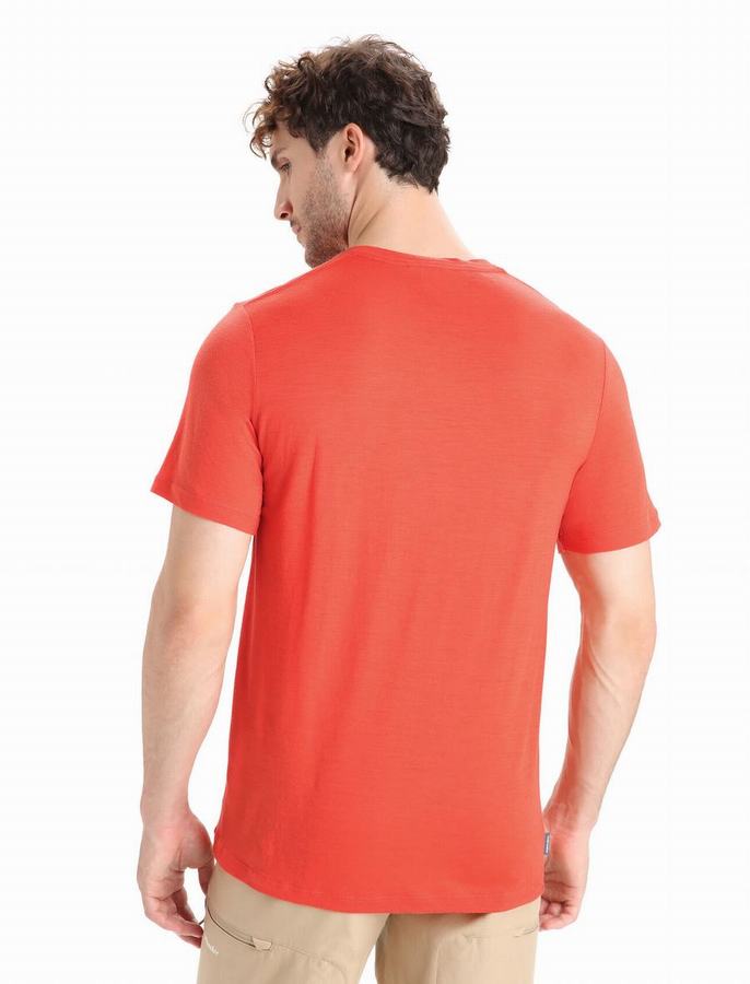 Camiseta Icebreaker Merino Tech Lite II Corta Sleeve Nature Sprint Hombre Naranjas | VUB2291UO