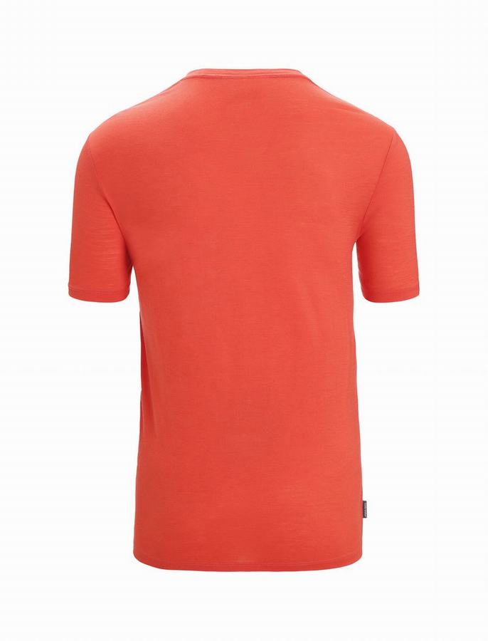 Camiseta Icebreaker Merino Tech Lite II Corta Sleeve Nature Sprint Hombre Naranjas | VUB2291UO