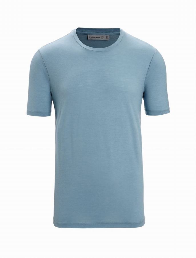 Camiseta Icebreaker Merino Tech Lite II Corta Sleeve Hombre Azules | XWW1867UJ