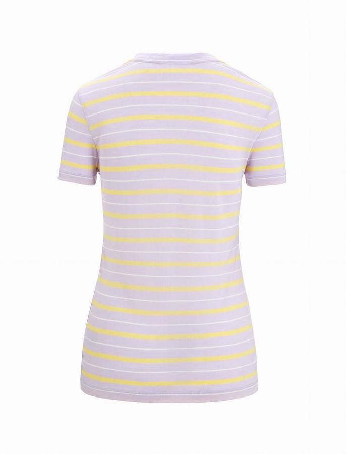 Camiseta Icebreaker Merino Wave Corta Sleeve Stripe Mujer Multicolor | EKT8318BF