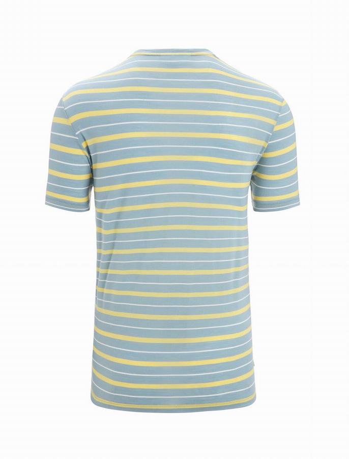 Camiseta Icebreaker Merino Wave Corta Sleeve Stripe Hombre Multicolor | IPX9734JE