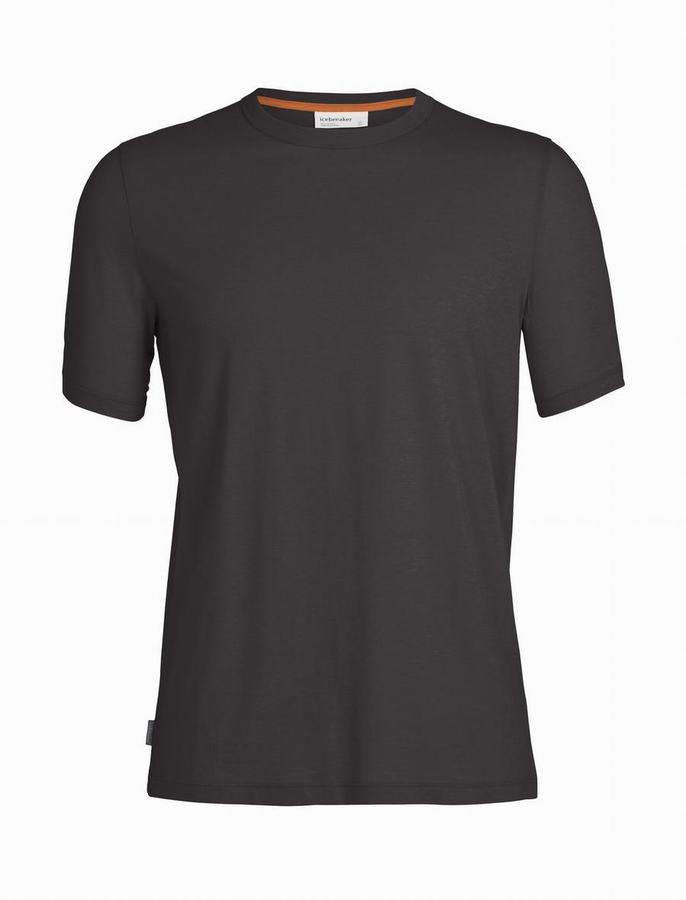 Camiseta Icebreaker Tencel™ Algodon Corta Sleeve Hombre Grises Oscuro | JBW9568RD