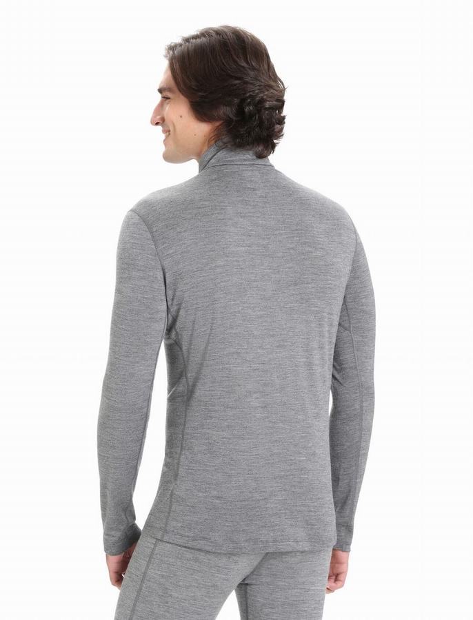 Capas Base Icebreaker Merino 200 Oasis Long Sleeve Half Zip Termica Hombre Grises | NZQ3088FW