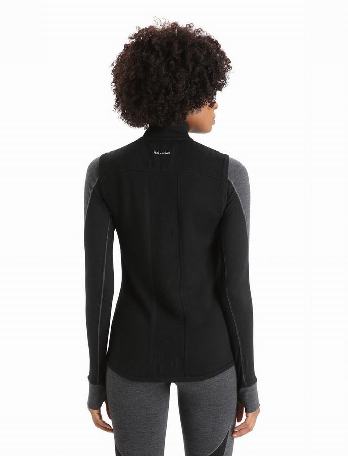 Chalecos Icebreaker ZoneKnit™ Merino Insulated Mujer Negros | QEG413MV