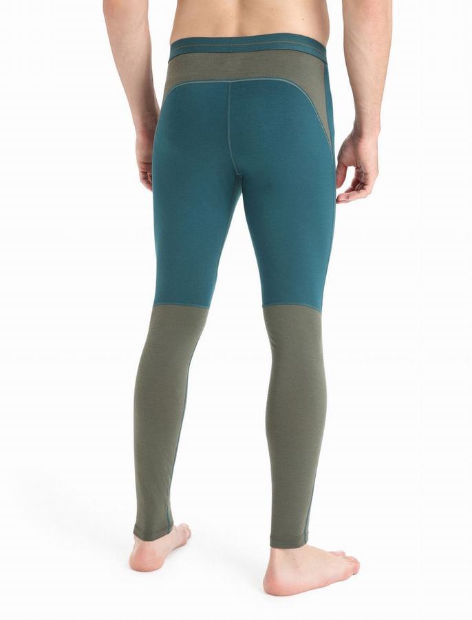 Leggins Icebreaker 200 ZoneKnit™ Merino Termica Hombre Verdes Verde Oliva | DLP6057EA