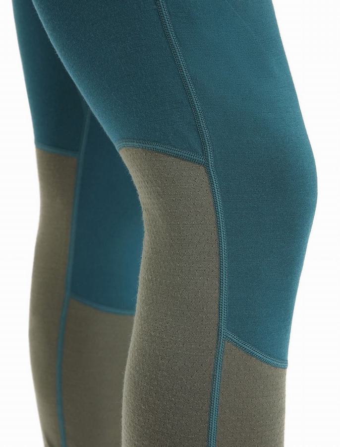 Leggins Icebreaker 200 ZoneKnit™ Merino Termica Hombre Verdes Verde Oliva | DLP6057EA