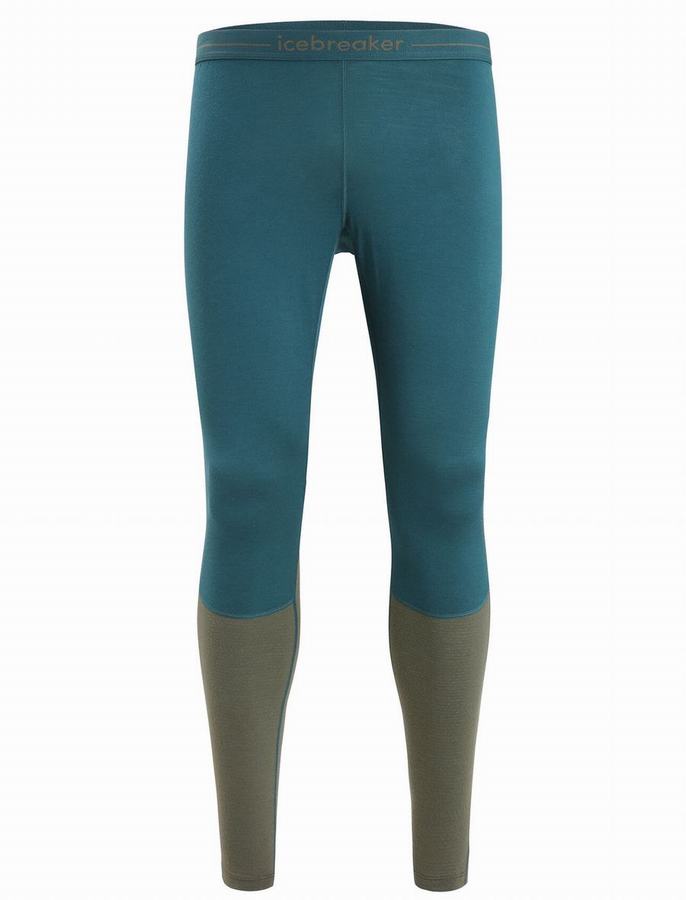 Leggins Icebreaker 200 ZoneKnit™ Merino Termica Hombre Verdes Verde Oliva | DLP6057EA