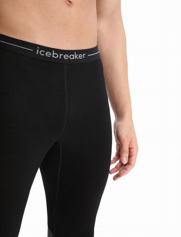 Leggins Icebreaker 200 ZoneKnit™ Merino Termica Hombre Negros Grises | NFS6278WU