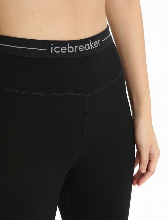 Leggins Icebreaker 200 ZoneKnit™ Merino Termica Mujer Negros Grises | TMC3367TK