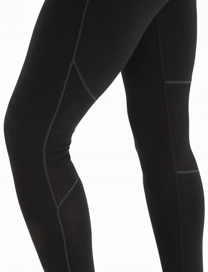 Leggins Icebreaker BodyfitZone™ Merino 150 Zone Termica Mujer Negros | KMY5643OA